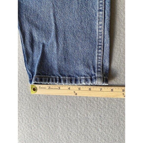 Wrangler Jeans 35x28 Blue Relaxed Fit Straight Light Denim Work Wear Tag 38x30 - Picture 8 of 12
